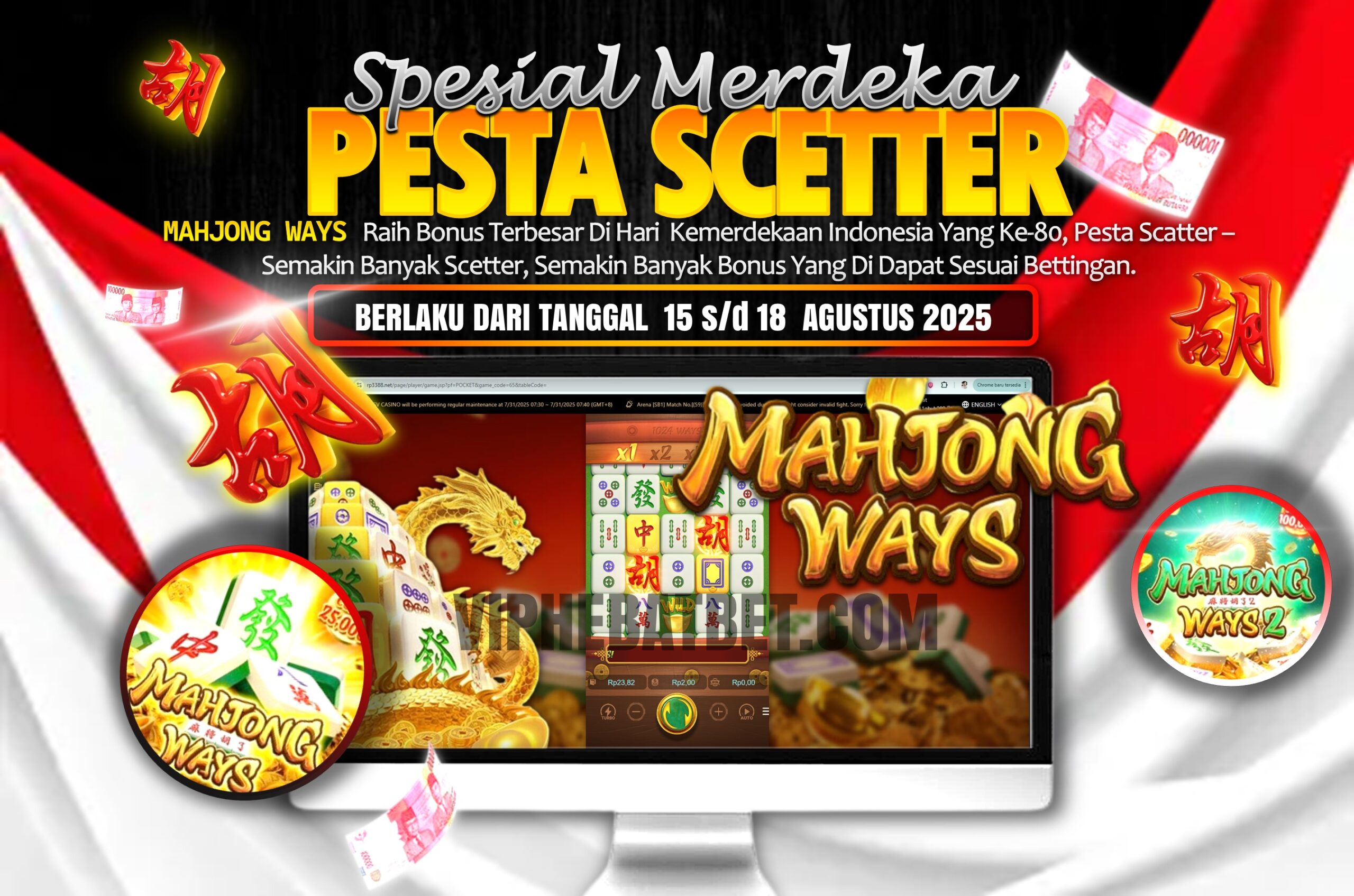 Raih Scatter dan Bonus Merdeka! Mahjong Ways Bikin Tajir